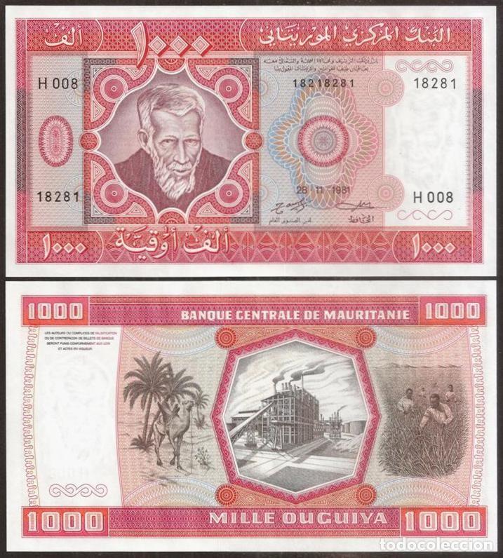 Billetes extranjeros: MAURITANIA. 1000 ouguiya 28.11. 1981. S/C