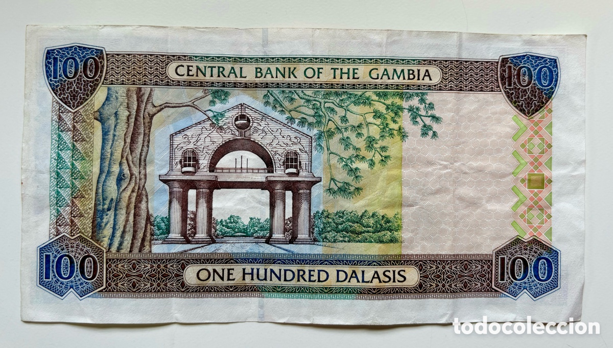Billetes extranjeros: Billete GAMBIA 100 Dalasis (2005-06) - Foto 2