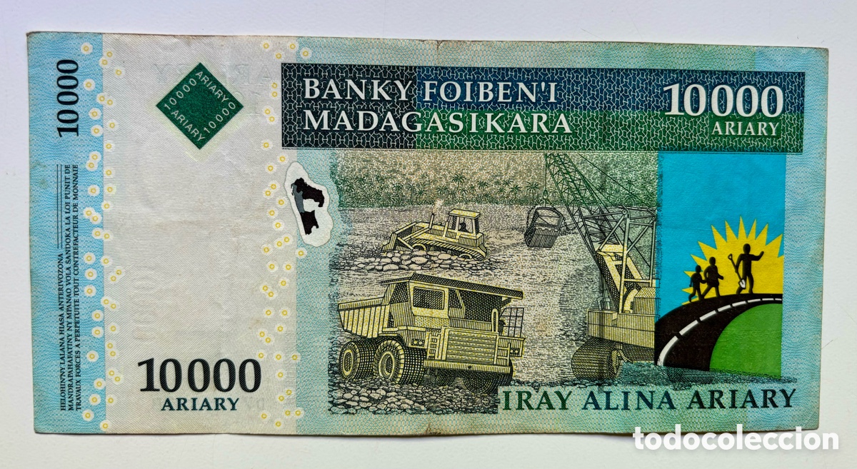 Billetes extranjeros: Billete MADAGASCAR 10000 Ariary (2008) - Foto 2