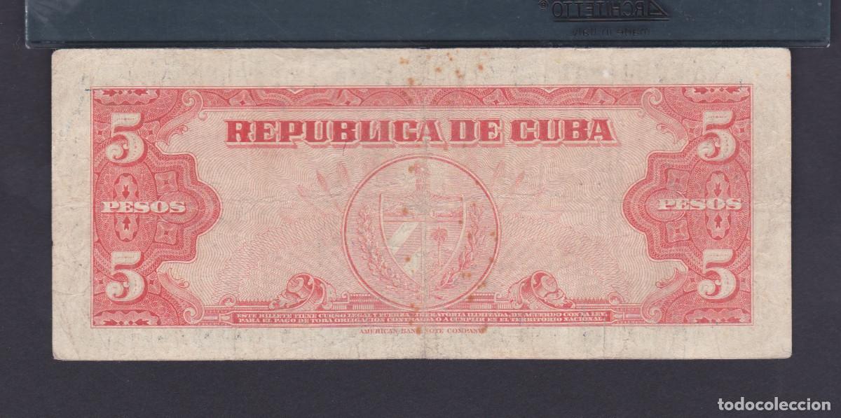 Billetes extranjeros: CUBA 5 PESOS 1950 G/BC - Foto 2