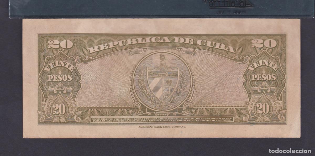 Billetes extranjeros: CUBA 20 PESOS 1949 VF/MBC+ - Foto 2