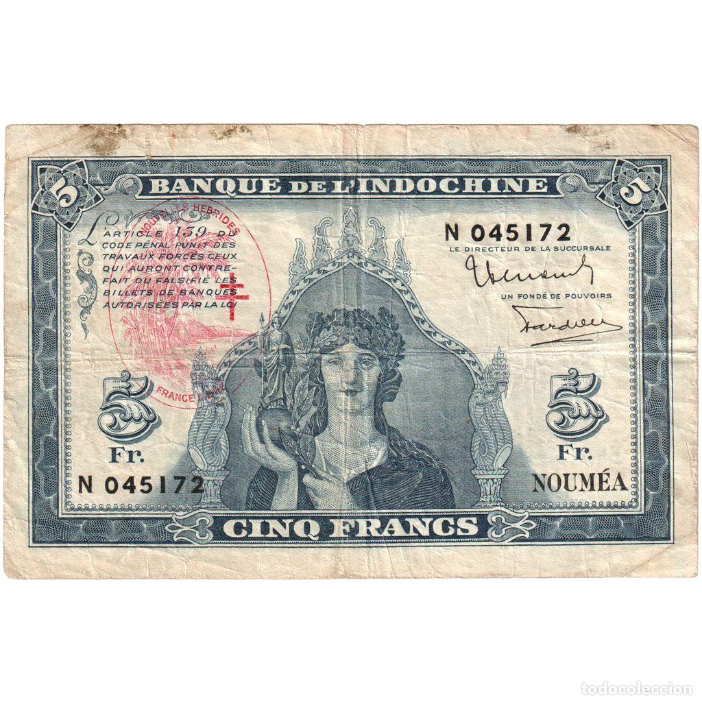 Billetes extranjeros: [#249031] Nuevas H&eacute;bridas, 5 Francs, BC - Foto 1