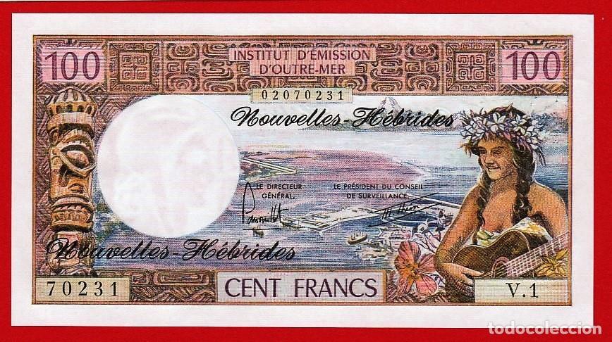 Billetes extranjeros: INSTITUT D'EMISSION D'OUTRE-MER, Nouvelles-H&eacute;brides, 100 Francs, s/f, SC
