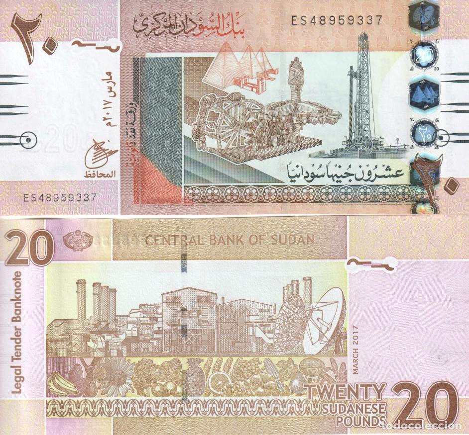 Billetes extranjeros: Sudan 20 Pounds del 2017 Pick 74 d SC/UNC - Foto 1