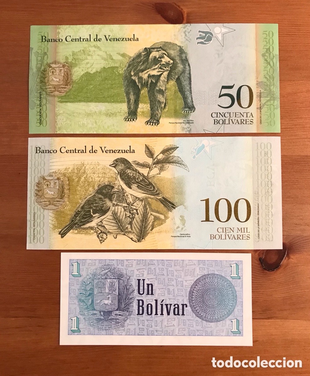 Billetes extranjeros: Billetes Venezuela. Lote de 3. SC. - Foto 2