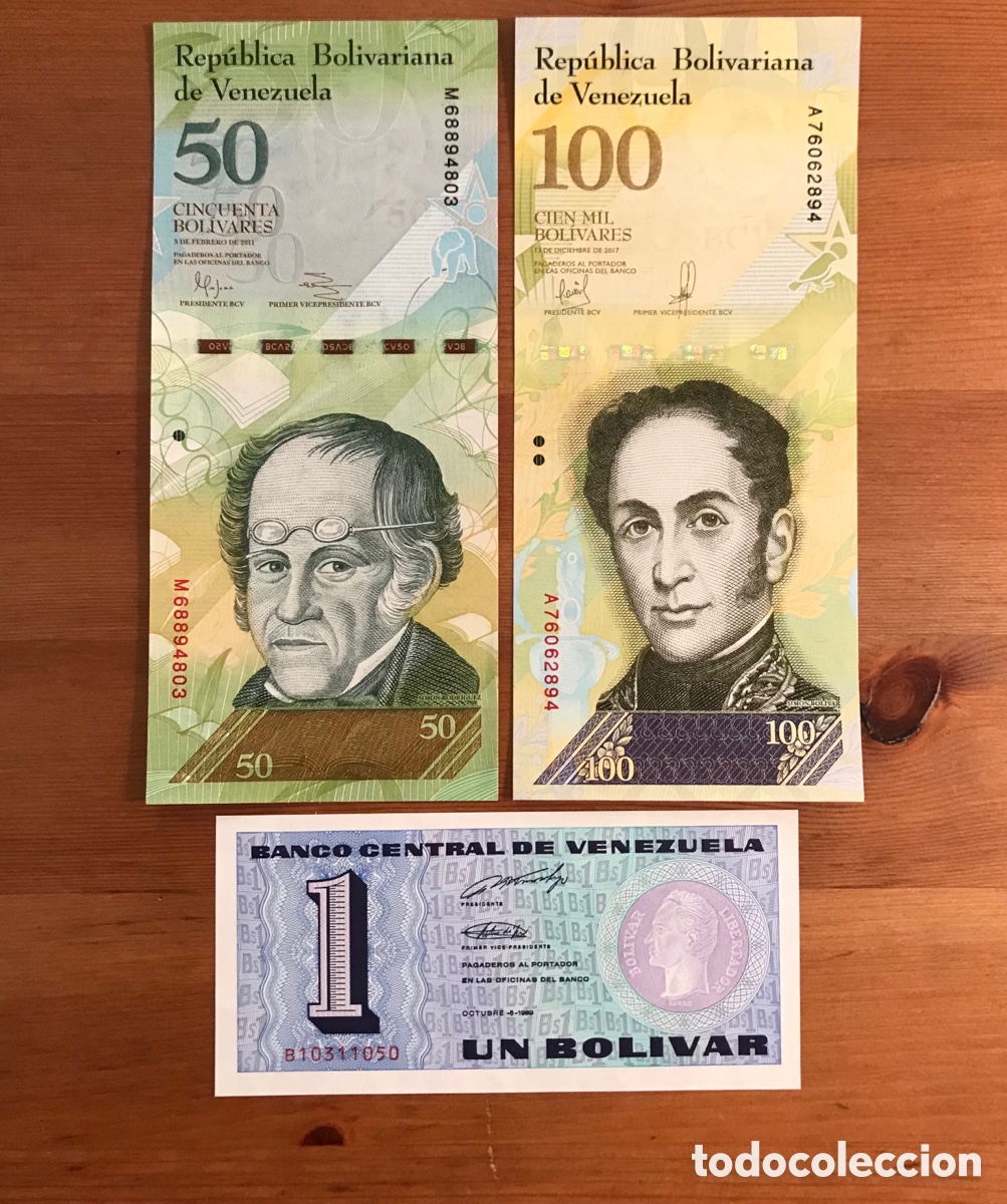 Billetes extranjeros: Billetes Venezuela. Lote de 3. SC. - Foto 1