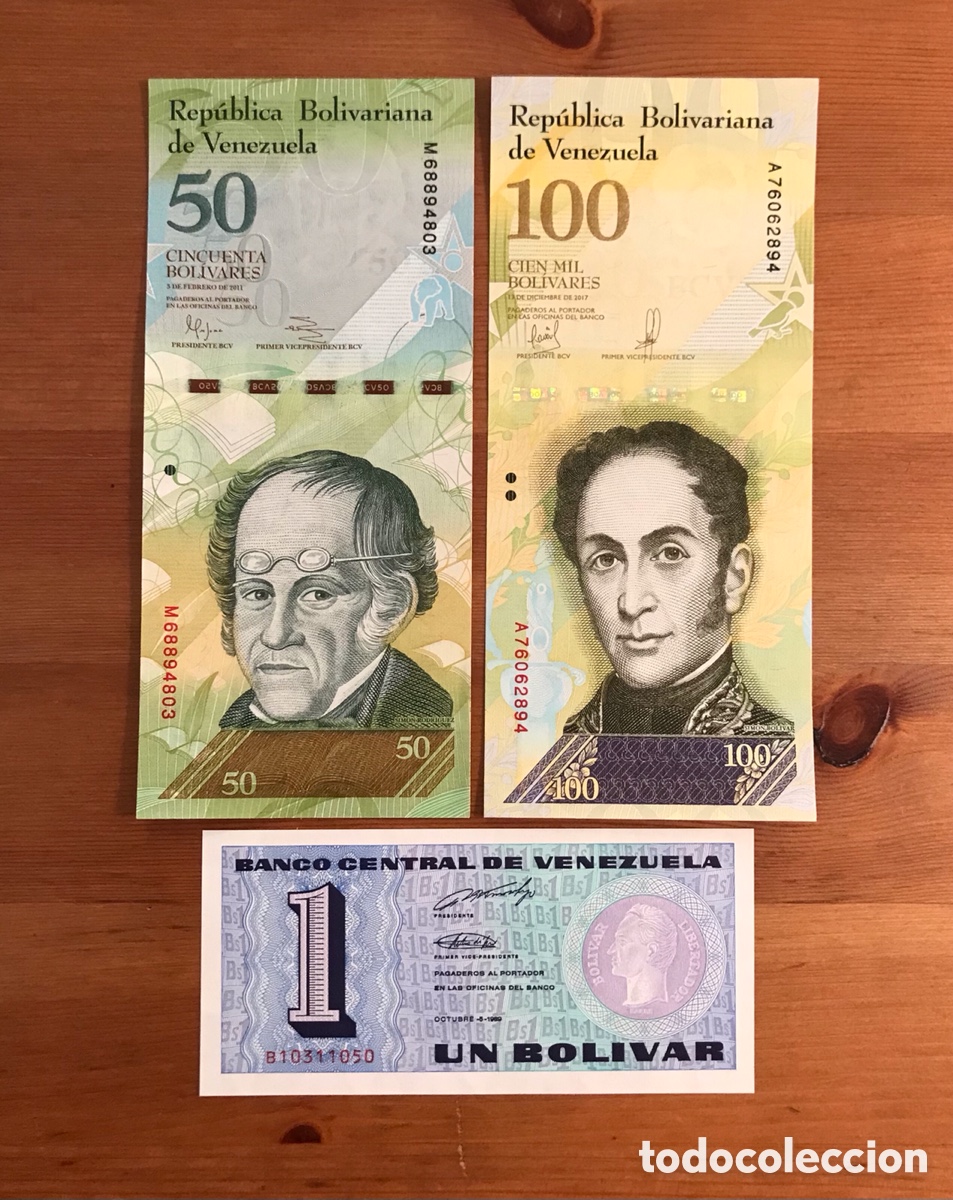 Billetes extranjeros: Billetes Venezuela. Lote de 3. SC. - Foto 3