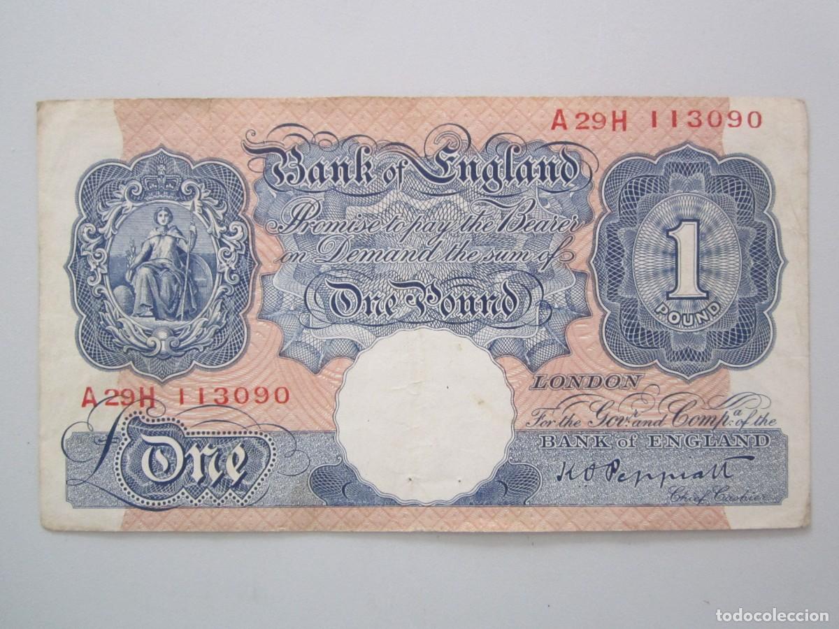 Billetes extranjeros: BILLETE DE 1 LIBRA INGLATERRA 1940-48 - Foto 1