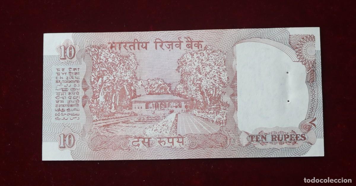 Billetes extranjeros: 10 RUPIAS 1992 INDIA P#88D. SC / UNC. - Foto 2