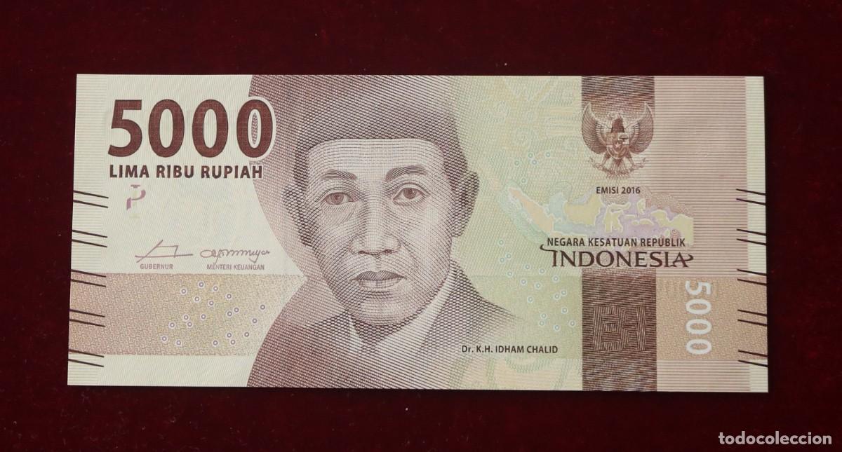 Billetes extranjeros: 5000 RUPIAS 2016 (2017) INDONESIA P#156B. SC / UNC. - Foto 1