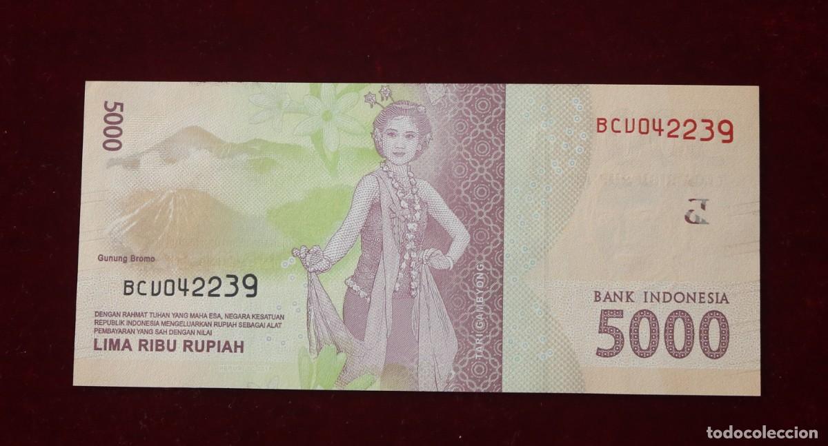 Billetes extranjeros: 5000 RUPIAS 2016 (2017) INDONESIA P#156B. SC / UNC. - Foto 2