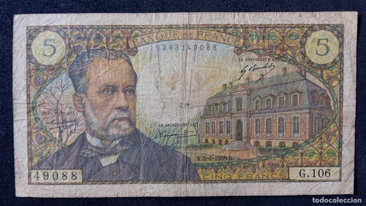 Billetes extranjeros: Francia 5 francos 1969 pick 146 (BC) - Foto 1