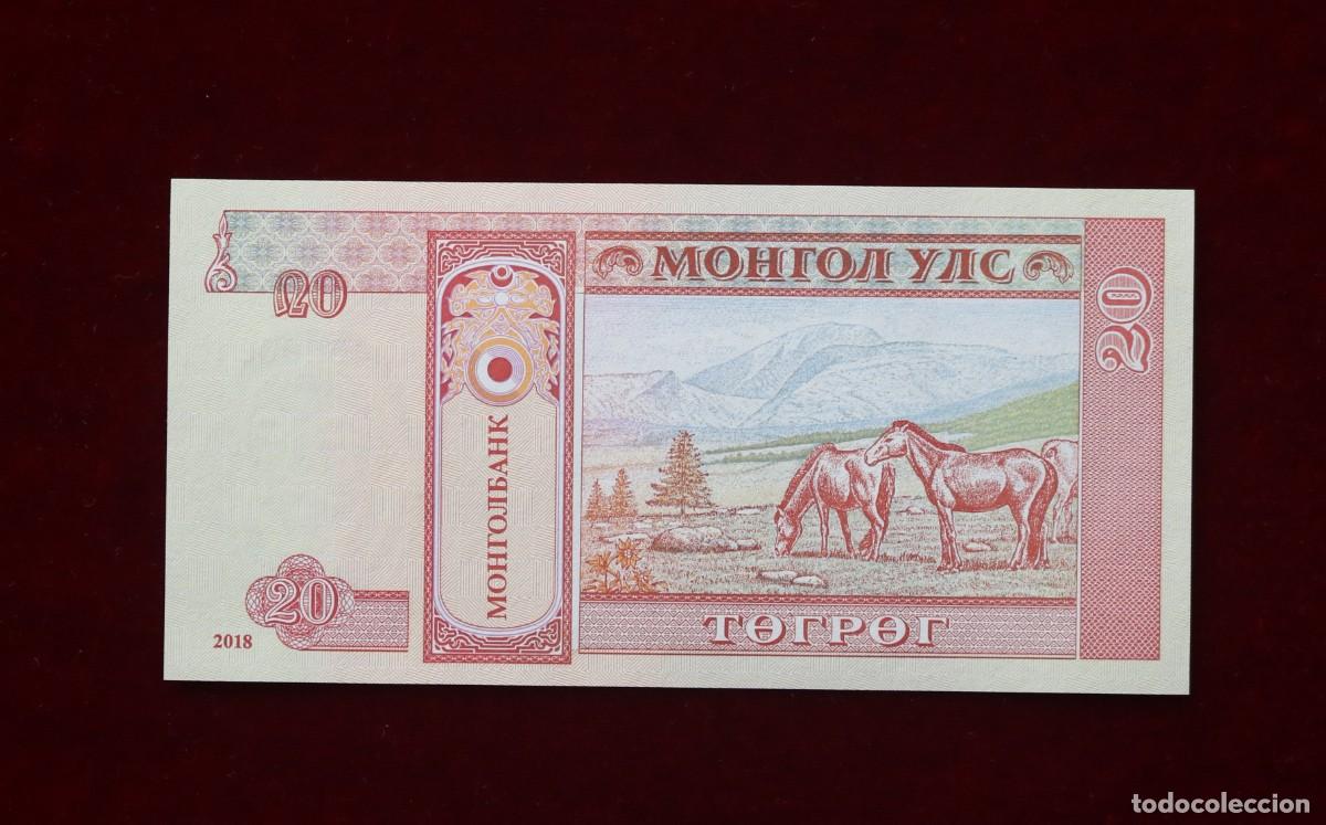 Billetes extranjeros: 20 TUGRIK 2018 MONGOLIA. P#63NEW. SC / UNC. - Foto 2