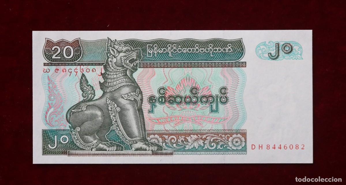 Billetes extranjeros: 20 KYAT 1994 MYANMAR. P#72. SC / UNC. - Foto 1