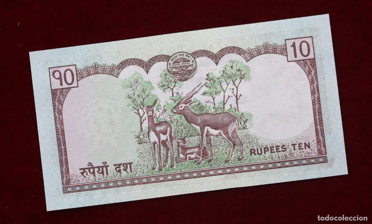 Billetes extranjeros: 10 RUPIAS 2008 NEPAL. P#61A. SC / UNC - Foto 2