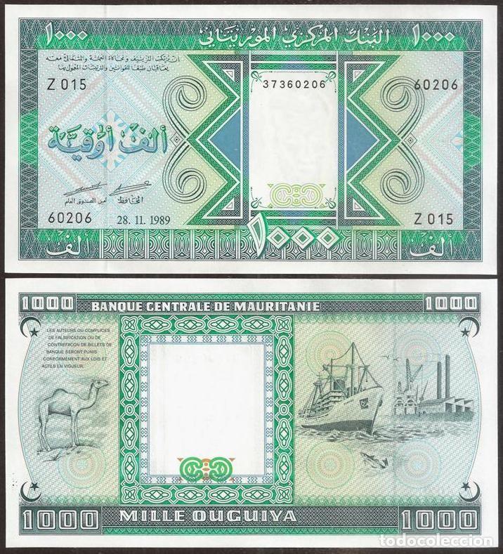 Billetes extranjeros: MAURITANIA. 1000 ouguiya 28.11.1989. S/C