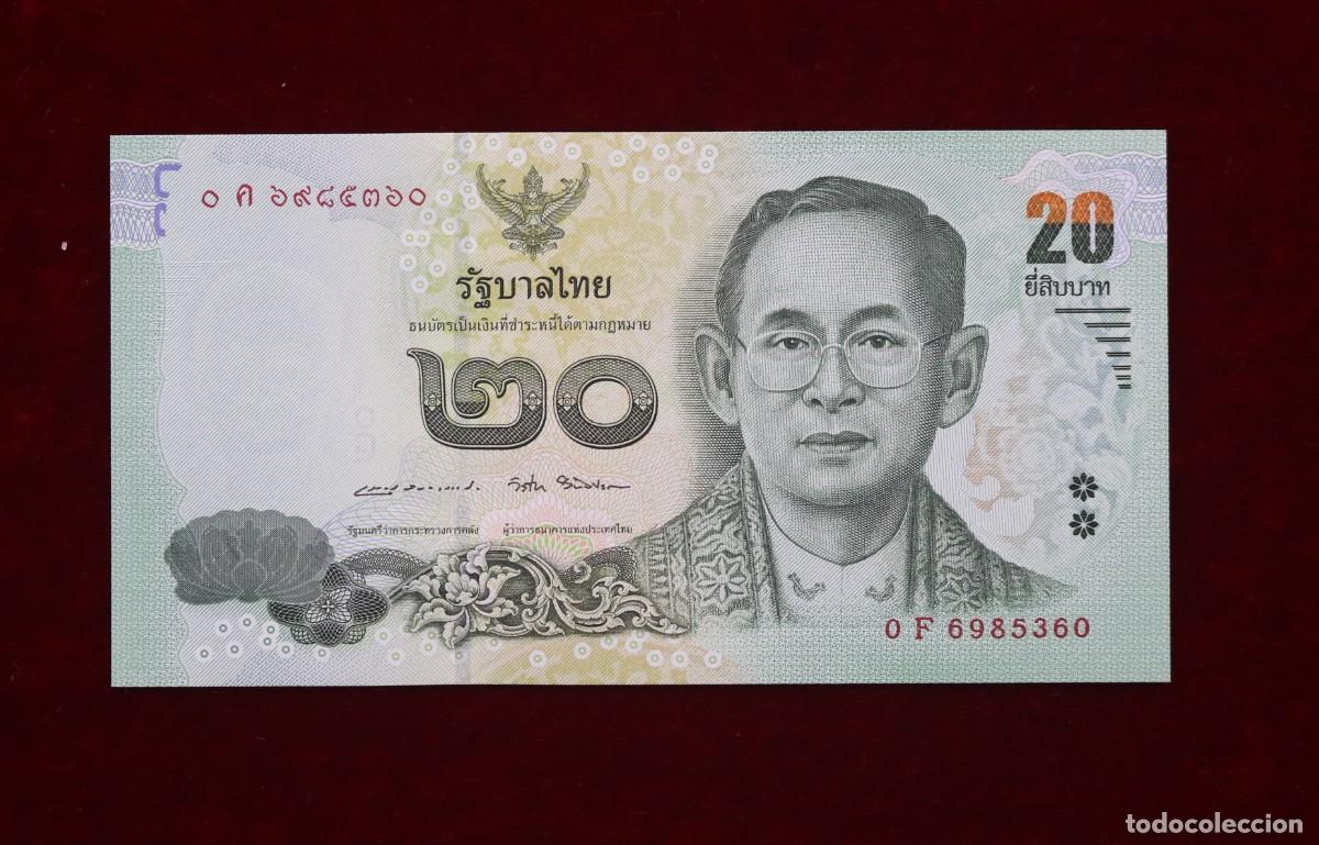 Billetes extranjeros: 20 BATH 2013 TAILANDIA. P#118. SC / UNC. - Foto 1