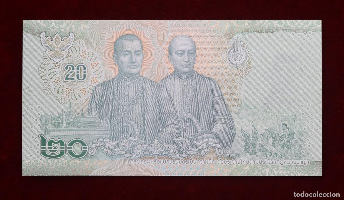 Billetes extranjeros: 20 BATH 2018 TAILANDIA. P#135B. SC / UNC. - Foto 2