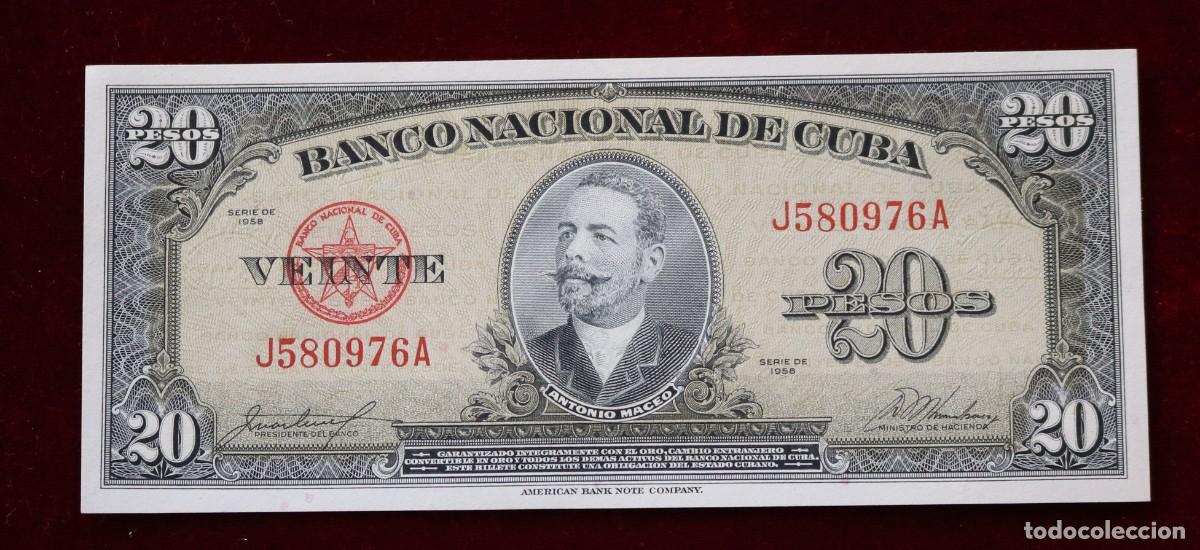 Billetes extranjeros: 20 PESOS 1958 CUBA. P#80B. SC / UNC. - Foto 1