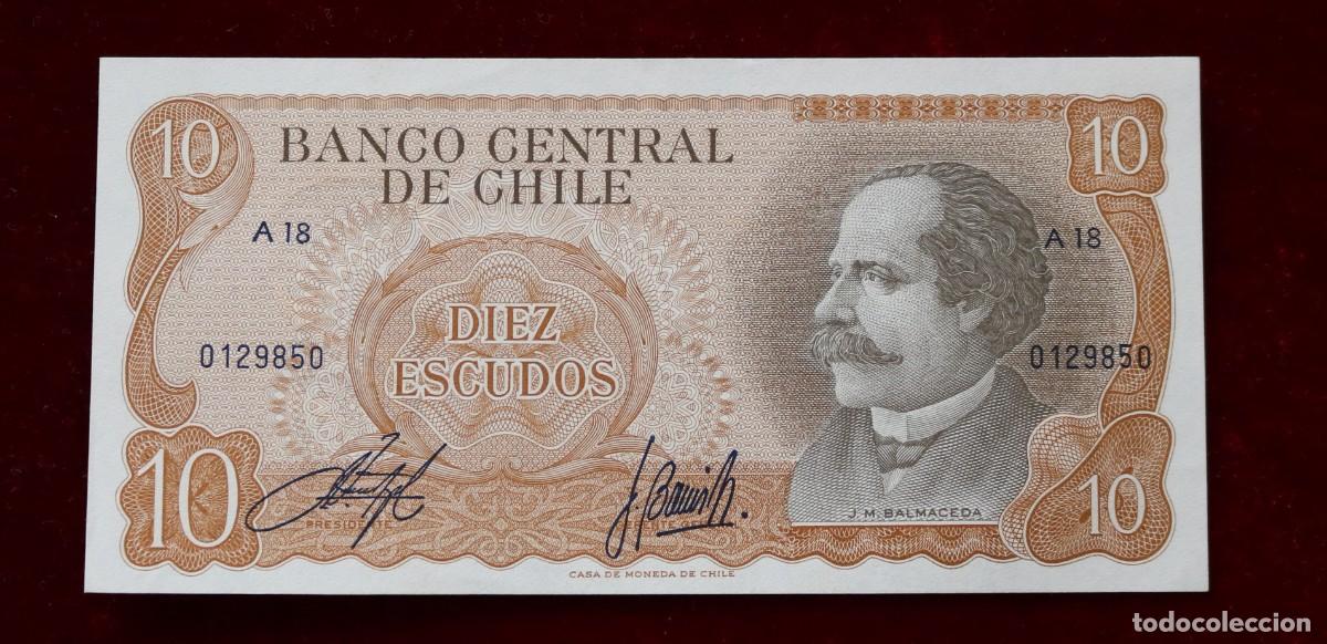 Billetes extranjeros: 10 ESCUDO 1970 CHILE. P#143. SC / UNC. - Foto 1