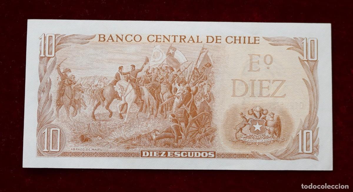 Billetes extranjeros: 10 ESCUDO 1970 CHILE. P#143. SC / UNC. - Foto 2