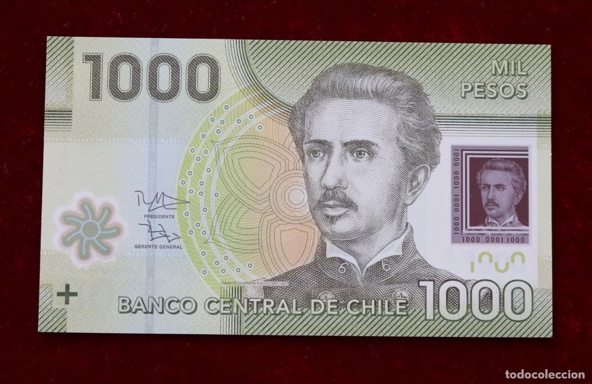 Billetes extranjeros: 1000 PESOS 2016 CHILE. P#161G. SC / UNC - Foto 1