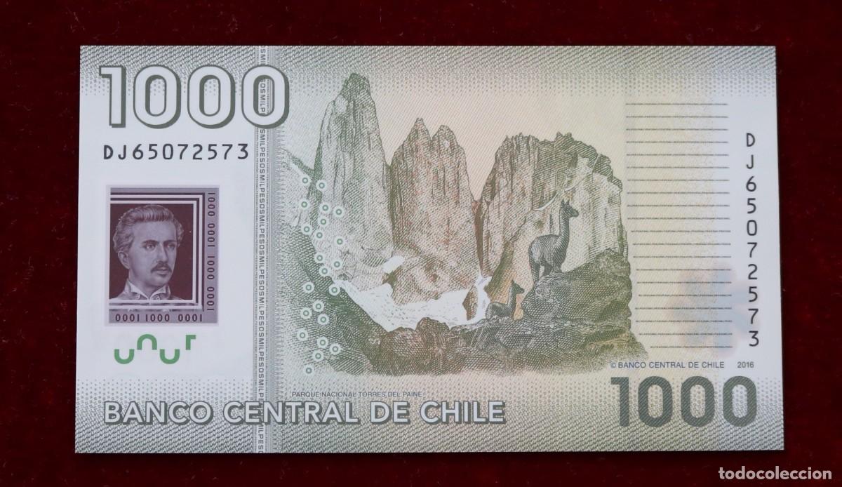 Billetes extranjeros: 1000 PESOS 2016 CHILE. P#161G. SC / UNC - Foto 2