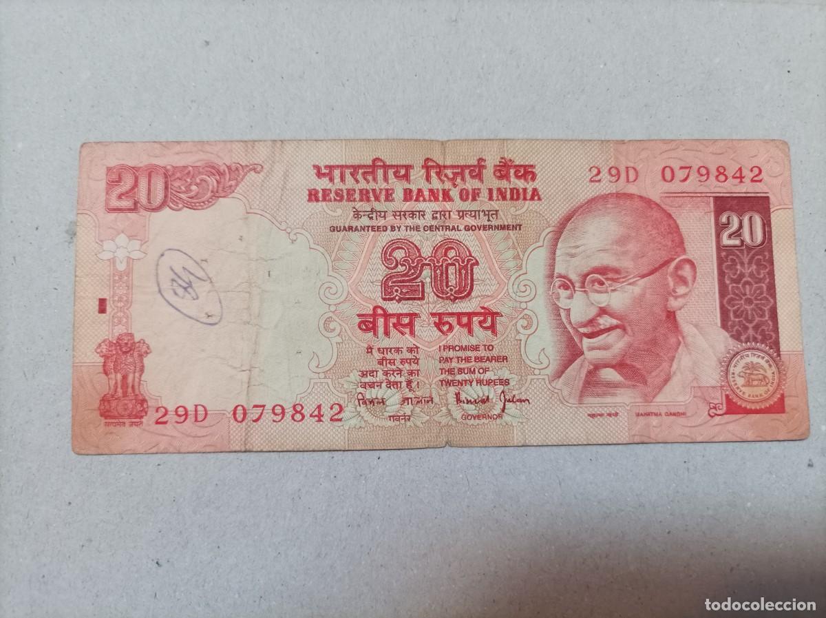 Billetes extranjeros: Billete India, 20 rupias - Foto 1