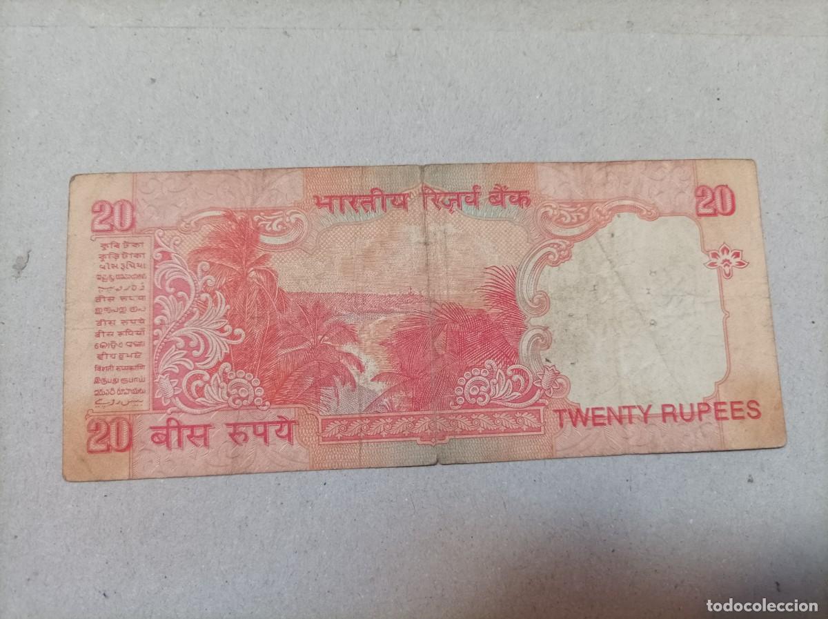 Billetes extranjeros: Billete India, 20 rupias - Foto 2