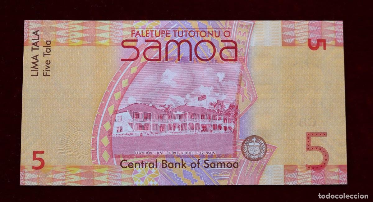 Billetes extranjeros: 5 TALA 2014 SAMOA. P#38B. SC / UNC - Foto 2