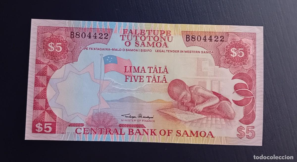 Billetes extranjeros: 5 TALA 1985 SAMOA. P#26. SC / UNC. - Foto 1