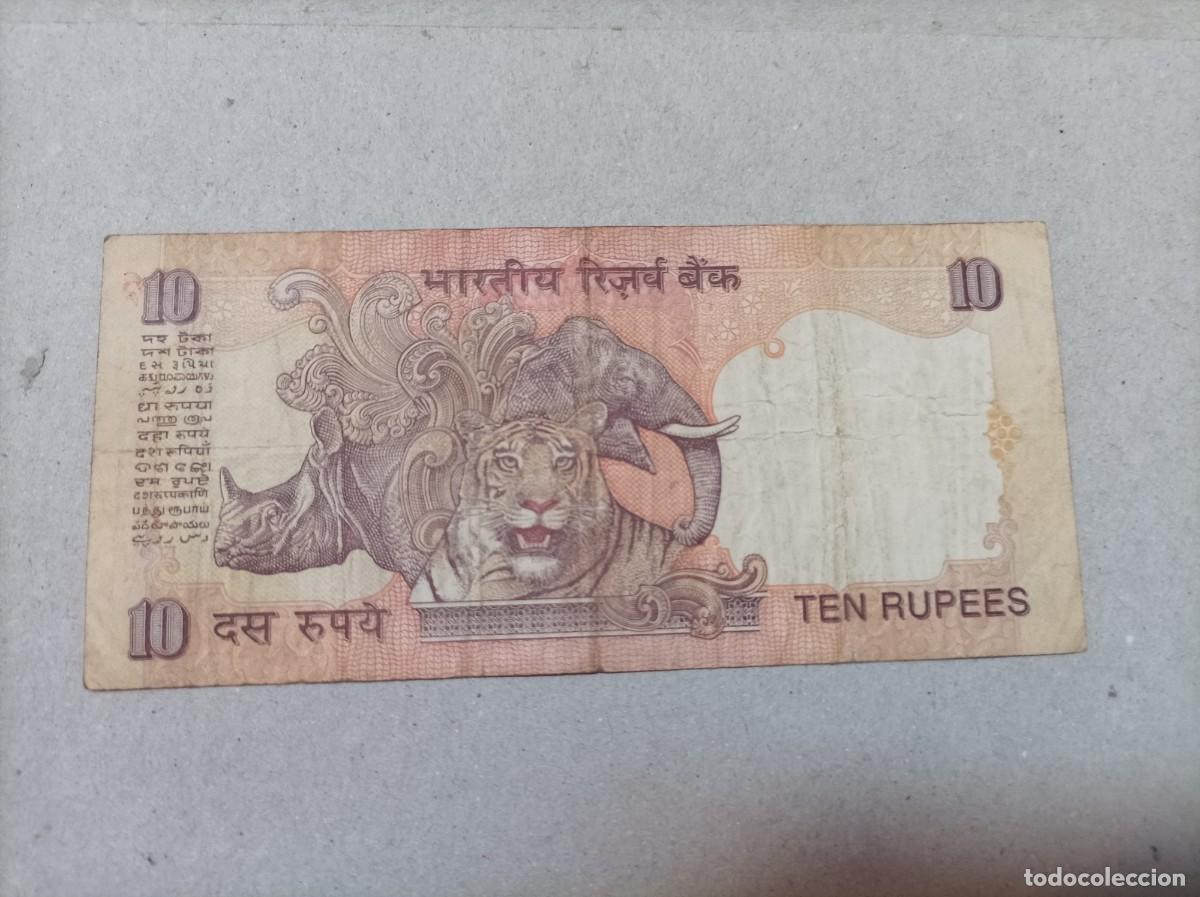 Billetes extranjeros: Billete India, 10 rupias - Foto 1
