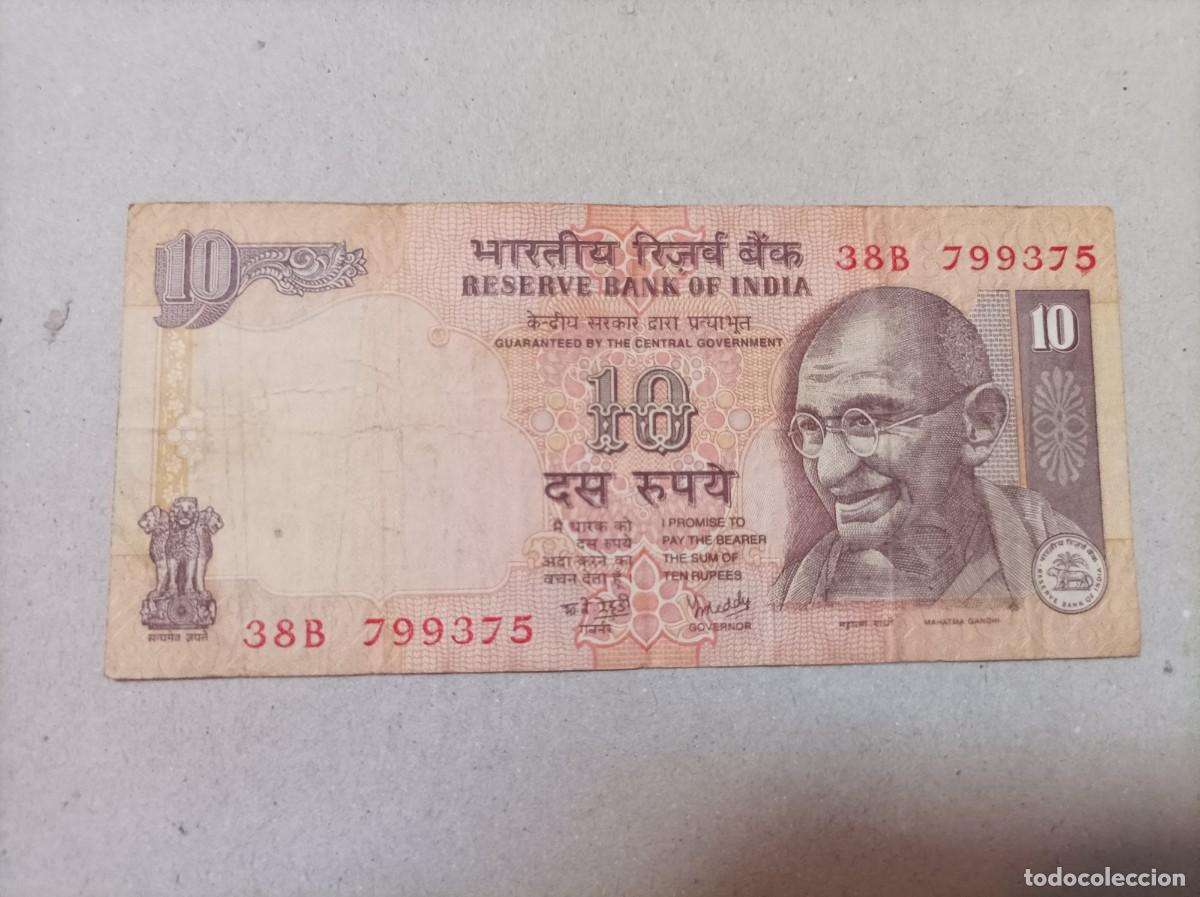 Billetes extranjeros: Billete India, 10 rupias - Foto 2