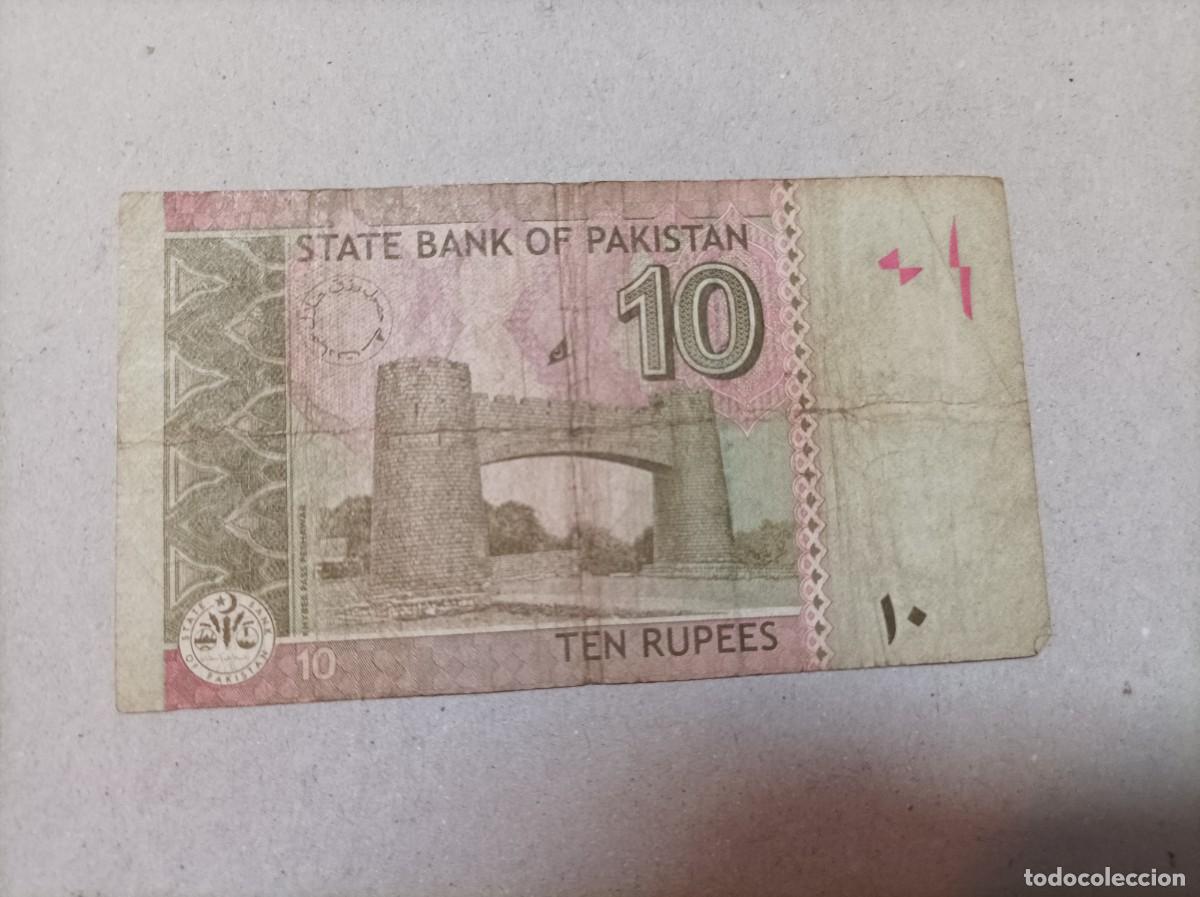 Billetes extranjeros: Billete Pakist&aacute;n 10 rupias, a&ntilde;o 2007 - Foto 1