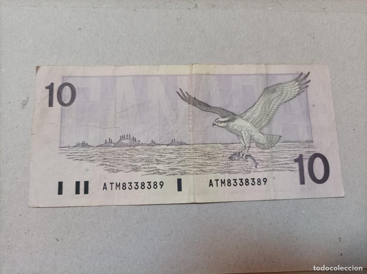 Billetes extranjeros: Billete Canad&aacute;, 10 d&oacute;lares, a&ntilde;o 1989 - Foto 1