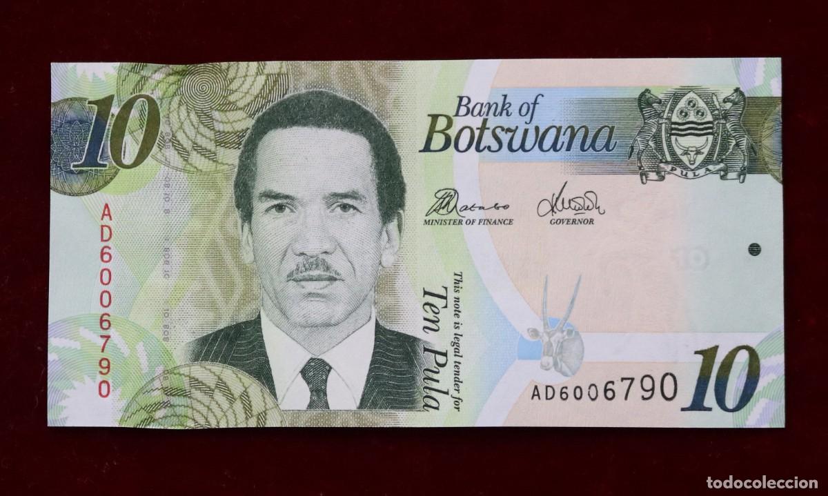 Billetes extranjeros: 10 PULA 2014 BOTSWANA. P#30D. SC / UNC. - Foto 1
