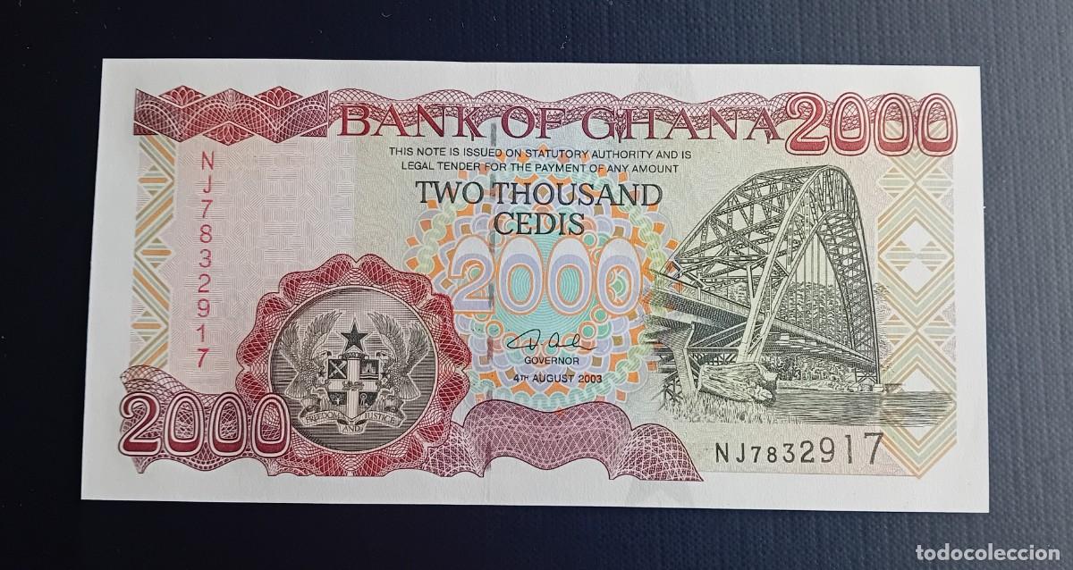 Billetes extranjeros: 2000 CEDIS 2003 GHANA. P#33H. SC / UNC. - Foto 1