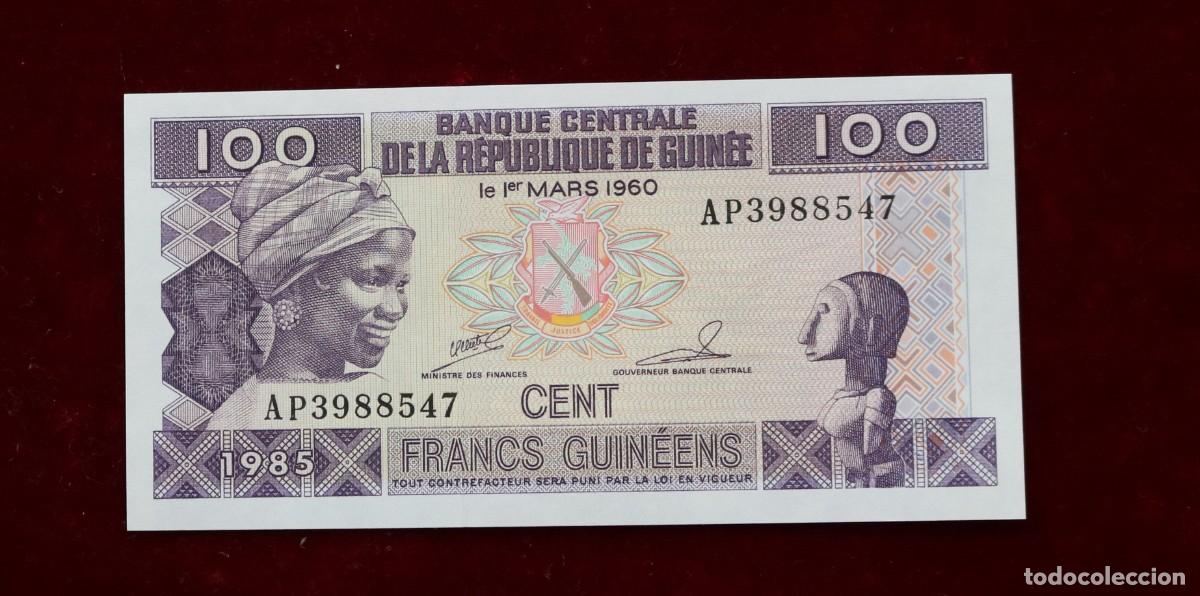 Billetes extranjeros: 100 FRANCOS 1985 GUINEA. P#30A. SC / UNC. - Foto 1