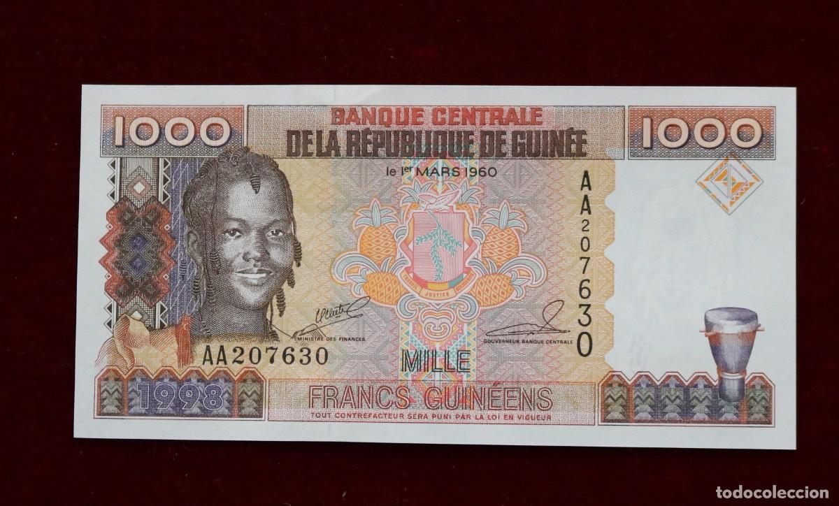 Billetes extranjeros: 1000 FRANCOS 1998 GUINEA. P#37. SC / UNC. - Foto 1