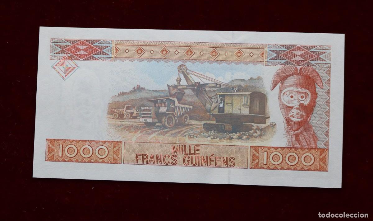 Billetes extranjeros: 1000 FRANCOS 1998 GUINEA. P#37. SC / UNC. - Foto 2
