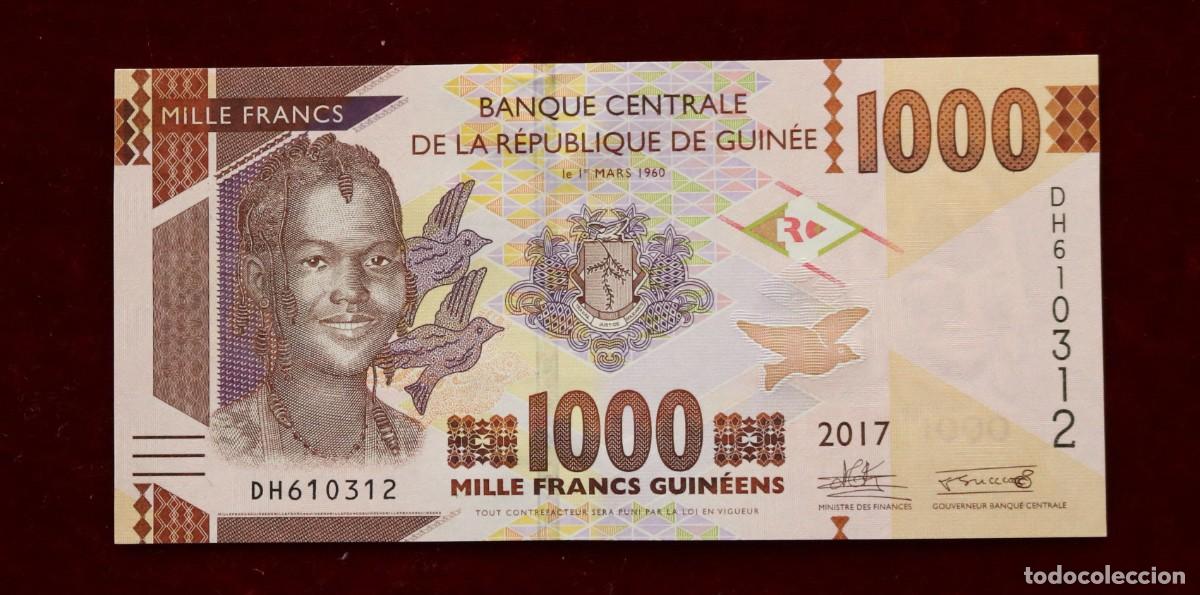 Billetes extranjeros: 1000 FRANCOS 2017 GUINEA. P#48B. SC / UNC. - Foto 1