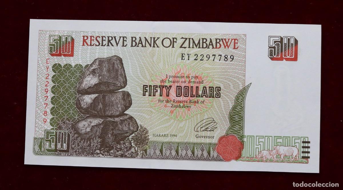 Billetes extranjeros: 50 DOLARES 1994 ZIMBABWE. P#8A. SC / UNC. - Foto 1