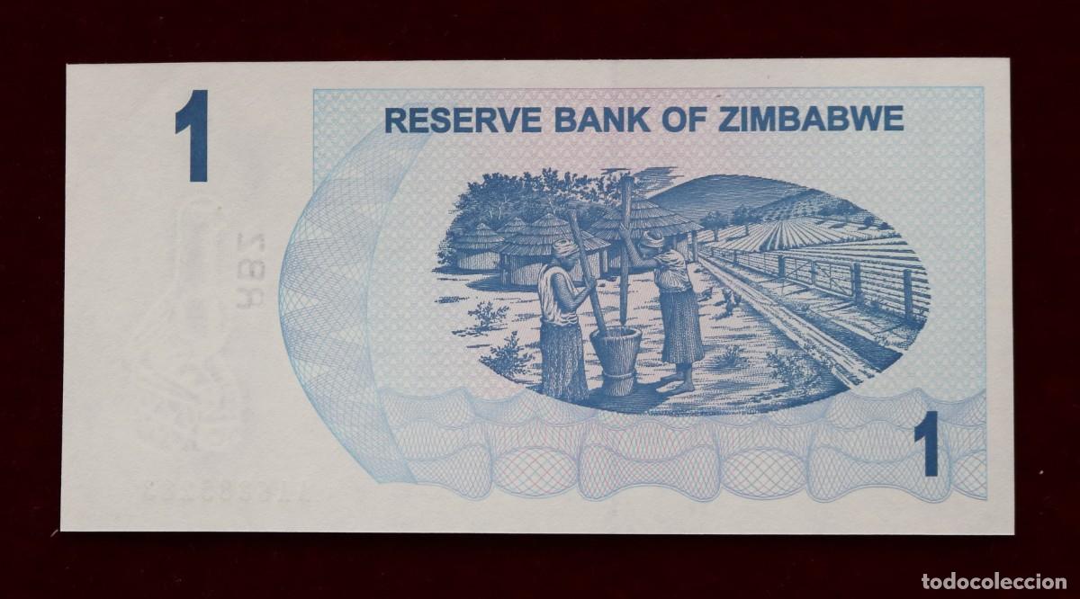 Billetes extranjeros: 1 DOLAR 2006 ZIMBABWE. P#37. SC / UNC. - Foto 2