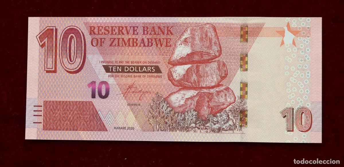 Billetes extranjeros: 10 DOLARES 2020 ZIMBABWE. SC / UNC. - Foto 1