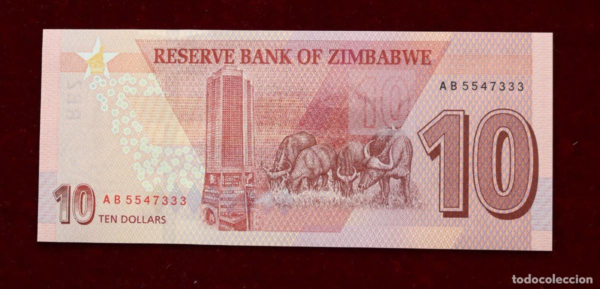 Billetes extranjeros: 10 DOLARES 2020 ZIMBABWE. SC / UNC. - Foto 2