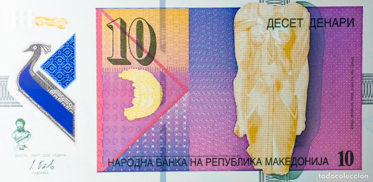 Billetes extranjeros: BILLETE MACEDONIA 10 DENARI - 2018. SIN CIRCULAR - Foto 1