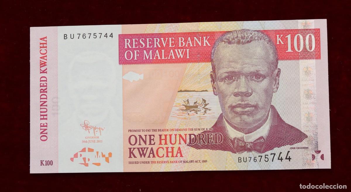 Billetes extranjeros: 100 KWACHA 2011 MALAWI. P#54C. SC / UNC. - Foto 1