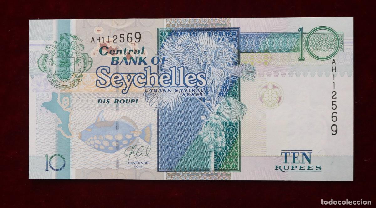 Billetes extranjeros: 10 RUPIAS 2013 SEYCHELLES. P#42. SC / UNC. - Foto 1