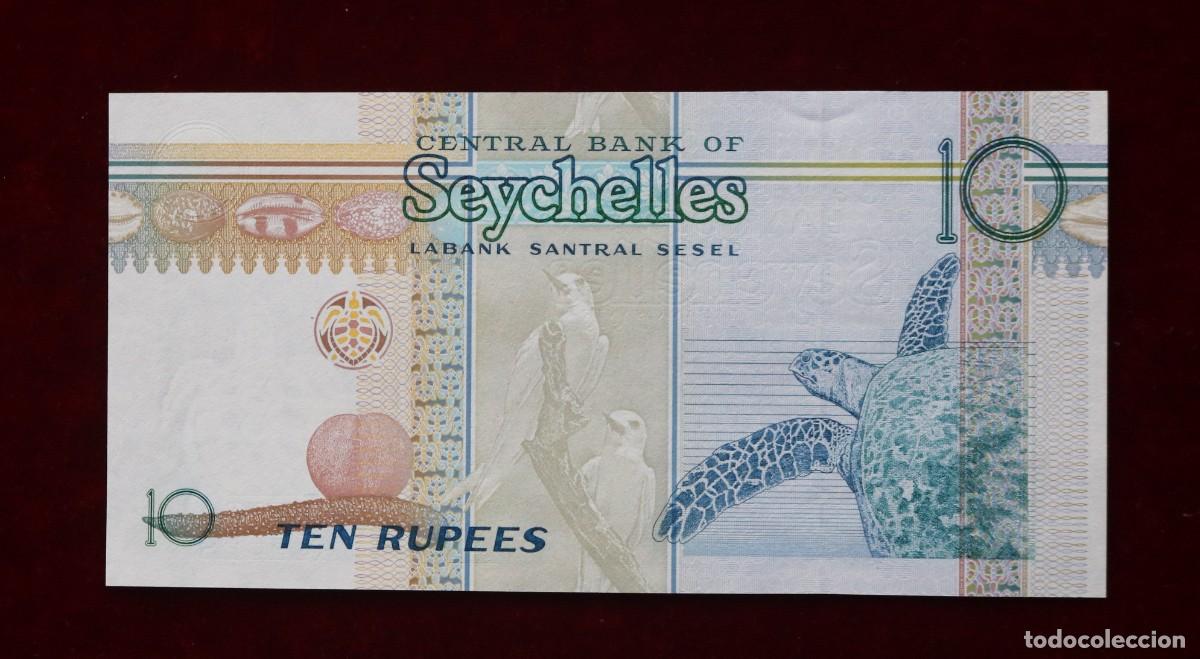 Billetes extranjeros: 10 RUPIAS 2013 SEYCHELLES. P#42. SC / UNC. - Foto 2