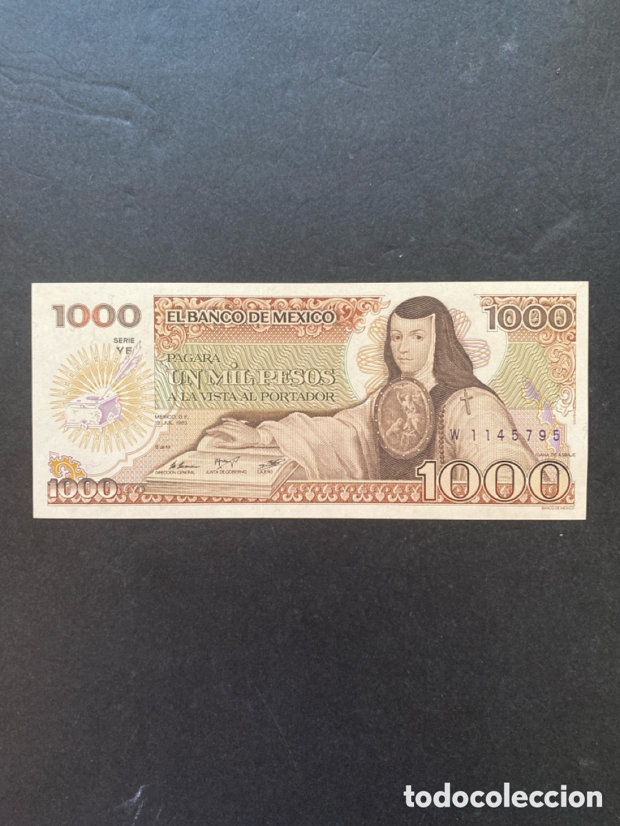 Billetes extranjeros: Billete de Mexico 1000 pesos - Foto 1